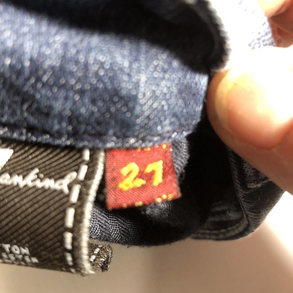 7 For All Mankind "A" Pocket Cropped Cutoff Capri Jeans Distressed Size 27 - Picture 7 of 12